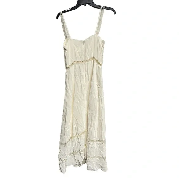 New Reformation Wynton Lace Midi Dress in Ivory - Picture 7 of 10